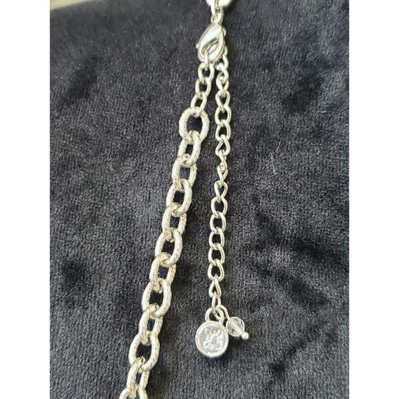 Kohl's Women's Multi Layered Pink Dangling Bubble Teardrop Statement Necklace - Picture 6 of 7